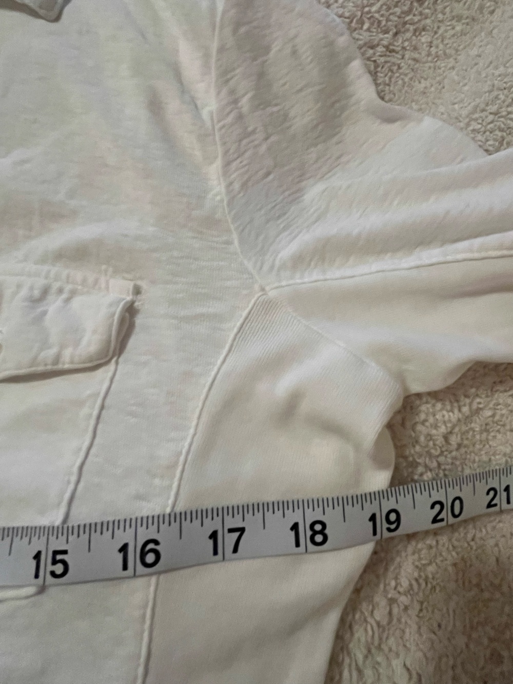 James Perse White Sheer Slub Side Panel Button Down Shirt —  4 XL - Picture 11 of 13